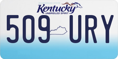 KY license plate 509URY