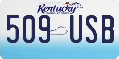 KY license plate 509USB
