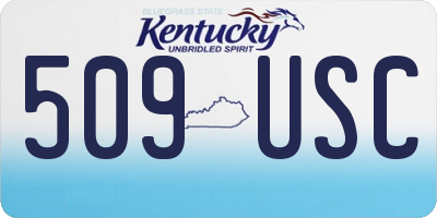 KY license plate 509USC