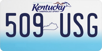 KY license plate 509USG
