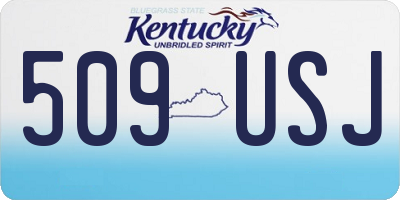 KY license plate 509USJ