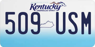 KY license plate 509USM