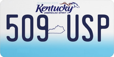 KY license plate 509USP