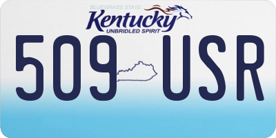 KY license plate 509USR
