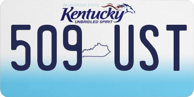 KY license plate 509UST