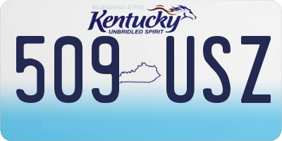 KY license plate 509USZ