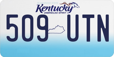 KY license plate 509UTN