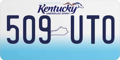 KY license plate 509UTO