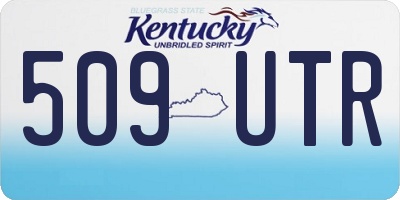 KY license plate 509UTR