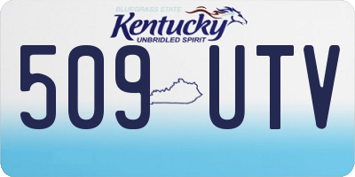 KY license plate 509UTV