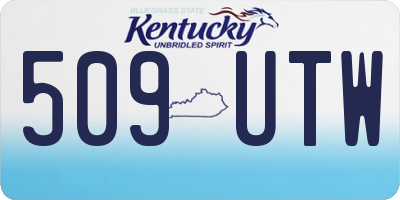 KY license plate 509UTW