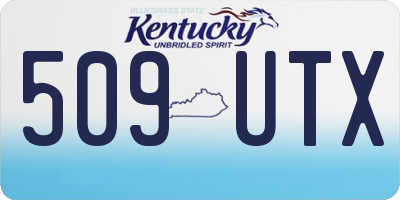 KY license plate 509UTX