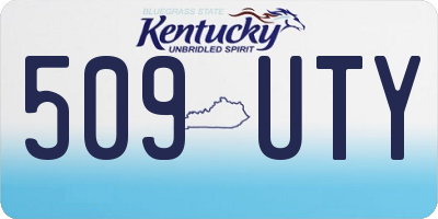 KY license plate 509UTY