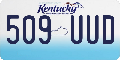 KY license plate 509UUD