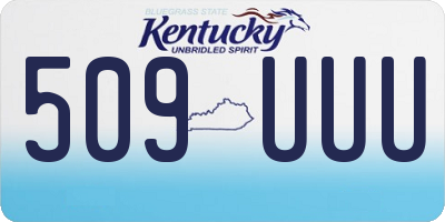 KY license plate 509UUU