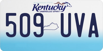 KY license plate 509UVA