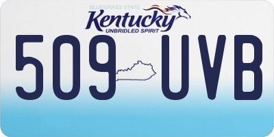 KY license plate 509UVB