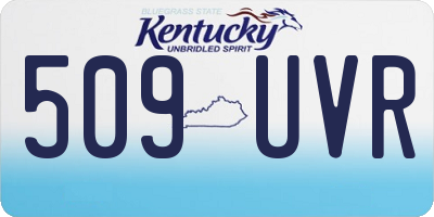 KY license plate 509UVR