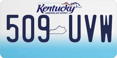 KY license plate 509UVW