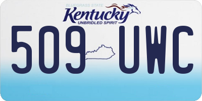 KY license plate 509UWC