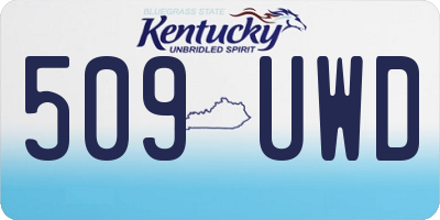 KY license plate 509UWD