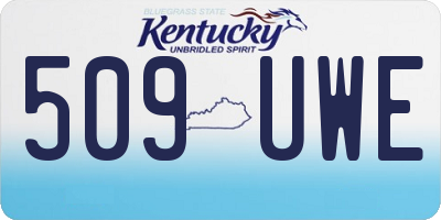 KY license plate 509UWE