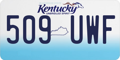 KY license plate 509UWF