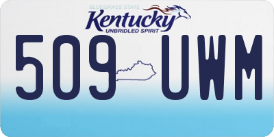 KY license plate 509UWM