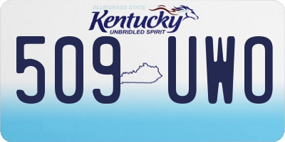 KY license plate 509UWO