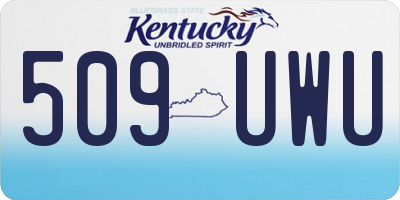 KY license plate 509UWU