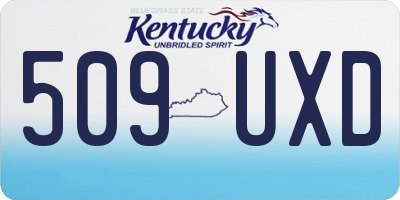 KY license plate 509UXD