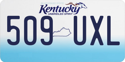 KY license plate 509UXL