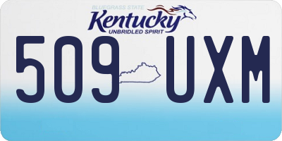 KY license plate 509UXM