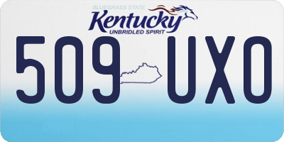 KY license plate 509UXO