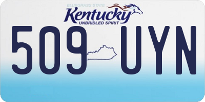 KY license plate 509UYN