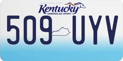 KY license plate 509UYV