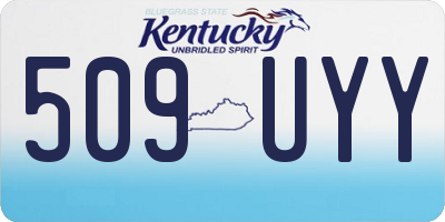 KY license plate 509UYY