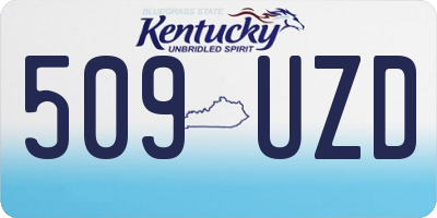 KY license plate 509UZD
