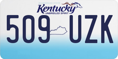 KY license plate 509UZK