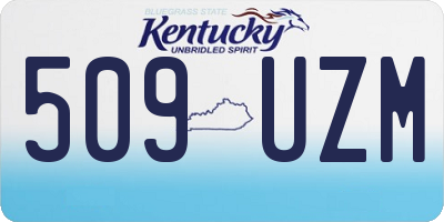KY license plate 509UZM