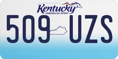 KY license plate 509UZS