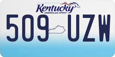 KY license plate 509UZW