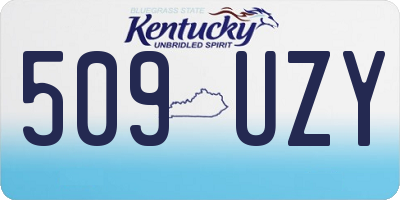 KY license plate 509UZY