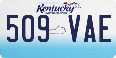 KY license plate 509VAE