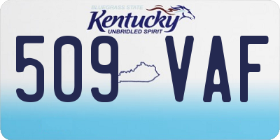 KY license plate 509VAF