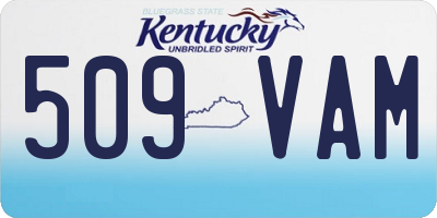 KY license plate 509VAM