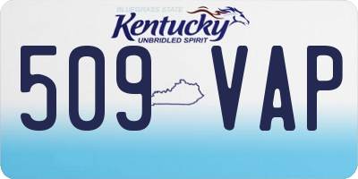 KY license plate 509VAP