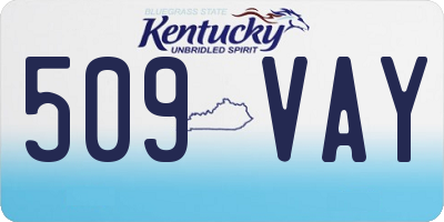 KY license plate 509VAY