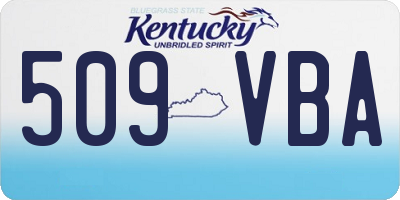 KY license plate 509VBA