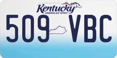 KY license plate 509VBC